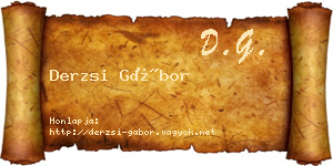 Derzsi Gábor névjegykártya