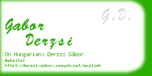 gabor derzsi business card